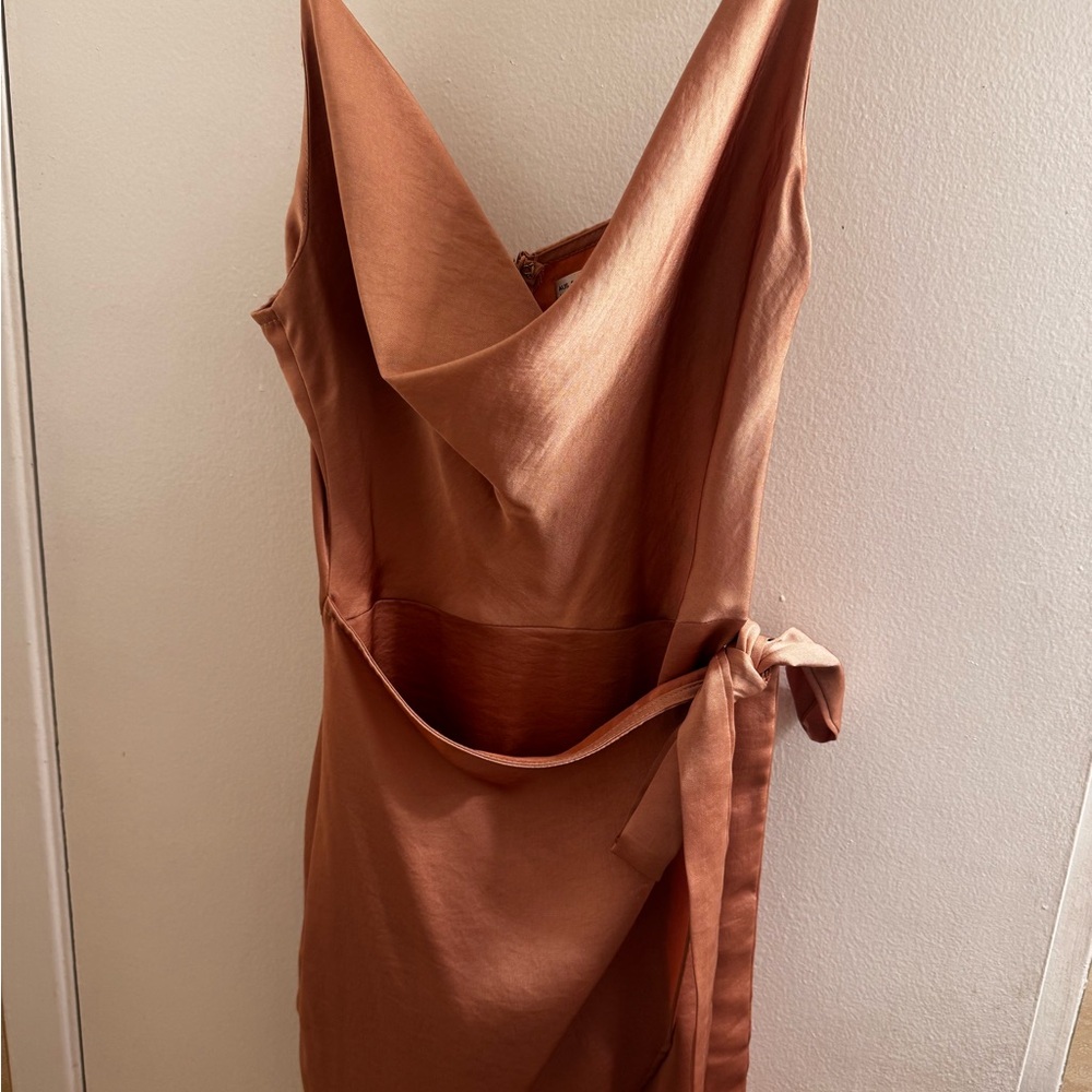 Elegant Sleeveless Brown Dress